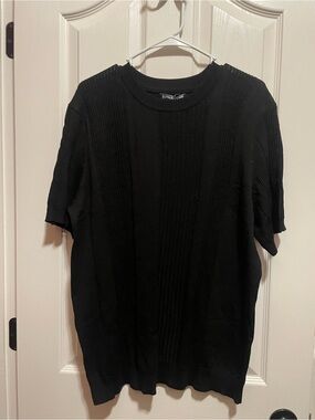 Paul Jones Black Short-Sleeve Knit Crewneck Shirt - Men